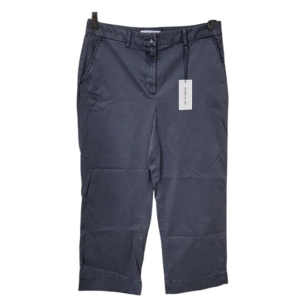 Elizabeth and James Ombre Blue Relaxed Fit Crop Chino Pants Womens Size 12 NWT